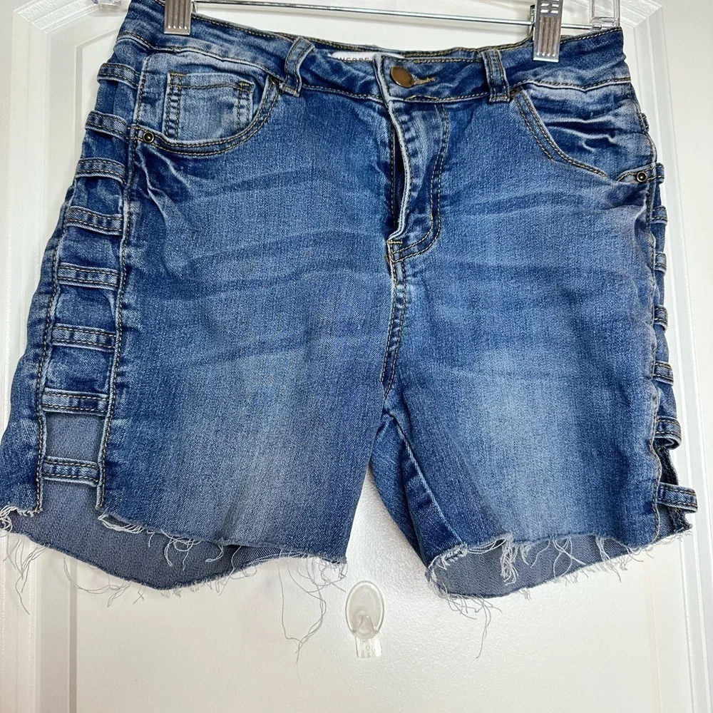 Encore Jeans Women's Cut-Off Denim Jorts Shorts Raw Hem No Size‎